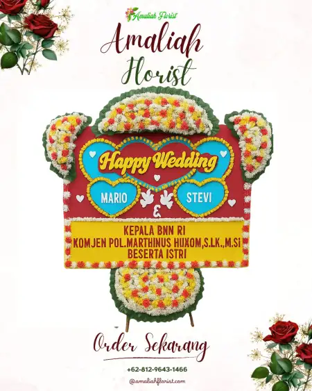 Papan Bunga Pernikahan Tanjung Siom
